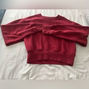 Burgundy crop hoodie